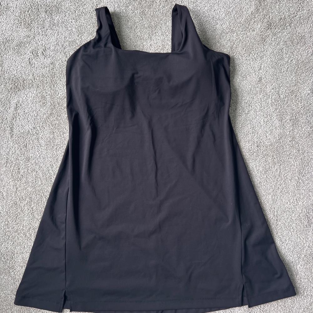 Old Navy PowerSoft Sleeveless Shelf-Bra Support active dress, black.
